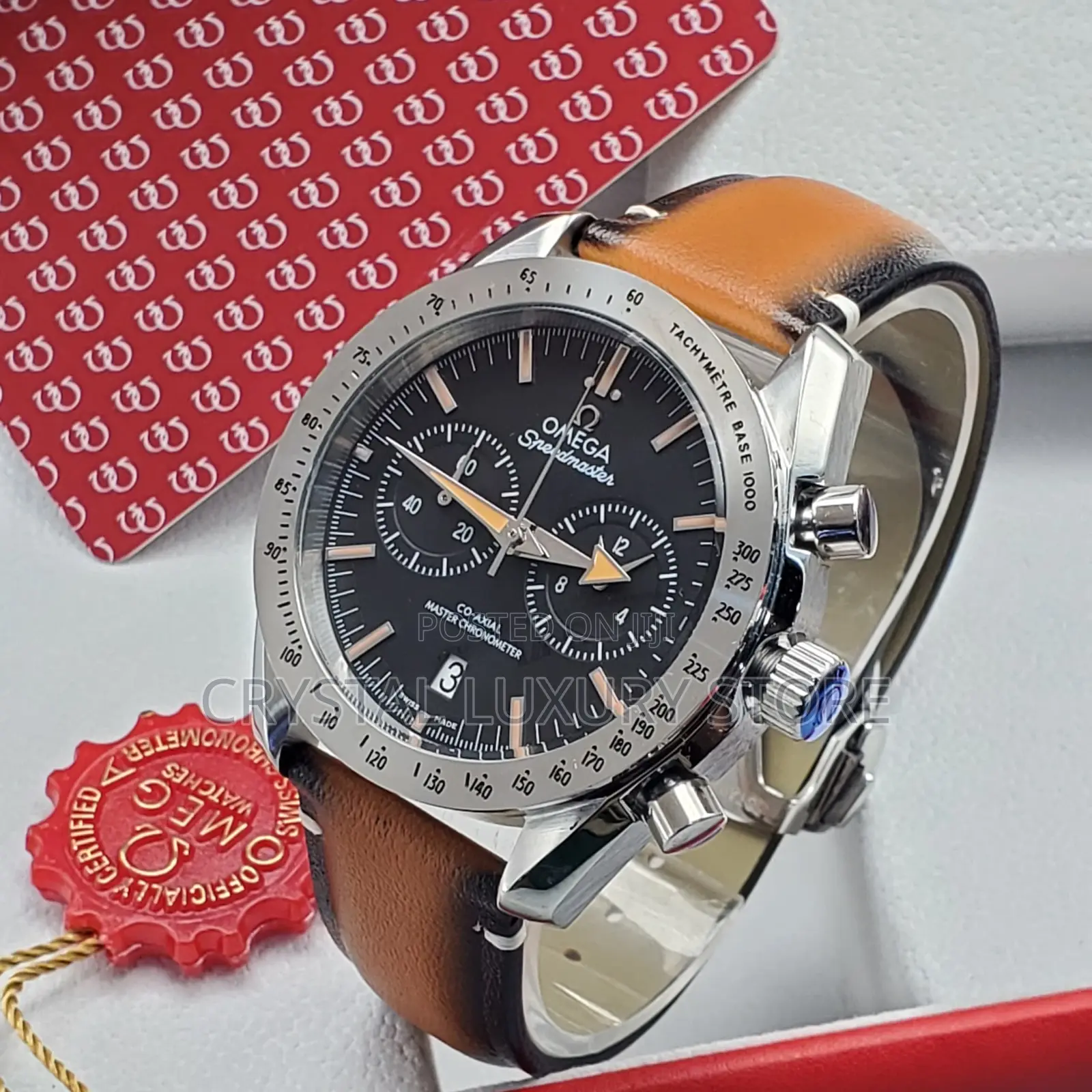 Omega Quality Luxury Men Genuine Leather Wristwatch Hnikk