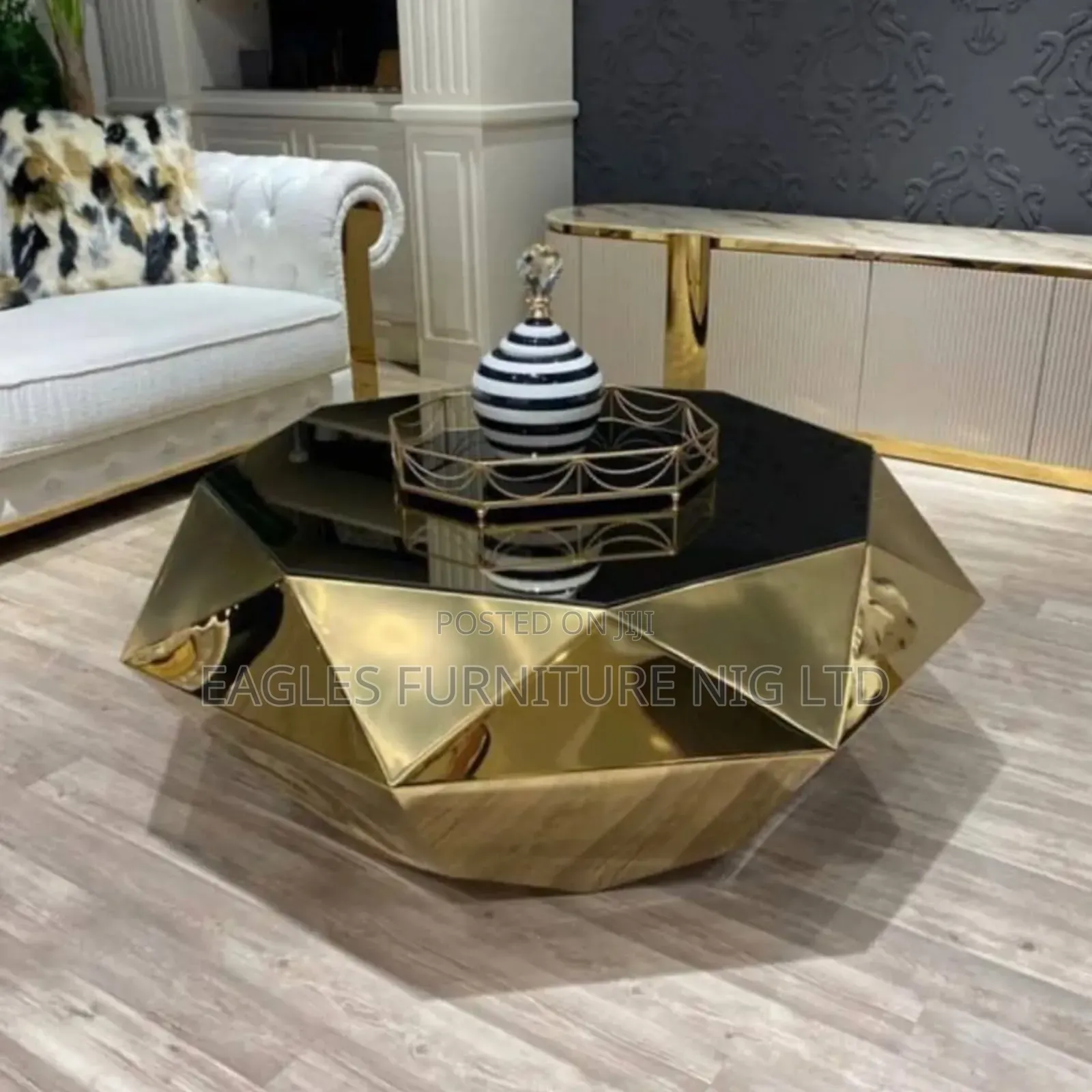 Luxury and Unique Golden Center Table