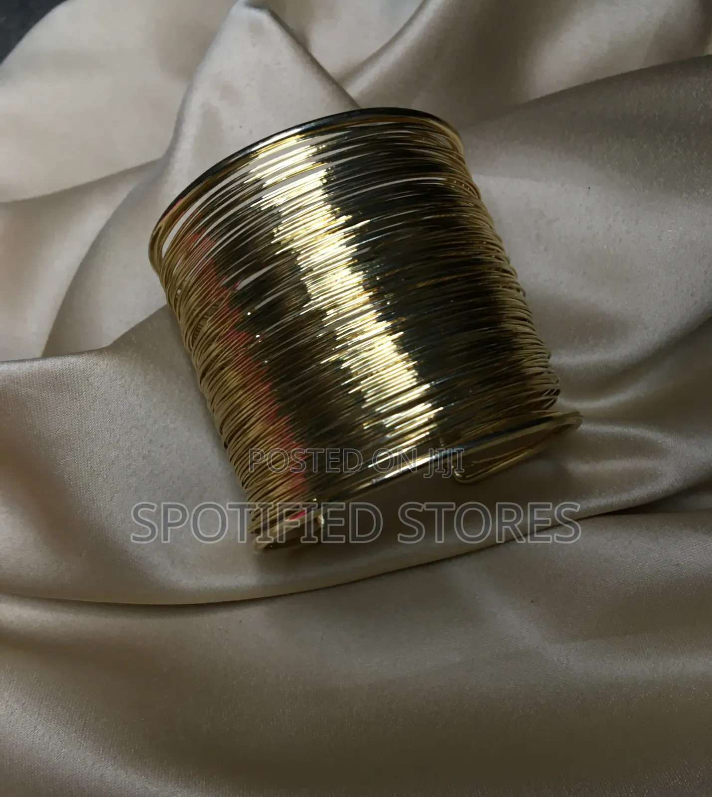 Spiral Cuff Gold Bangle