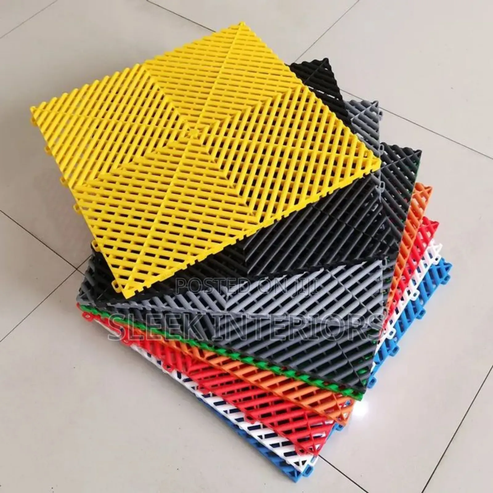 Self Draining Interlocking Tiles