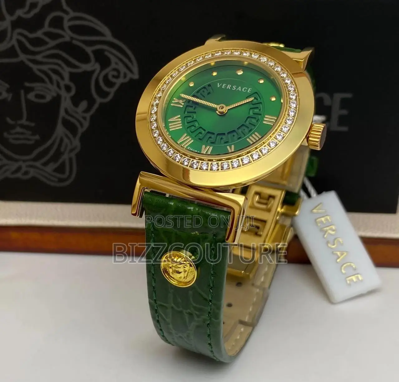 Original Versace Leather Strap Watch Available in Store