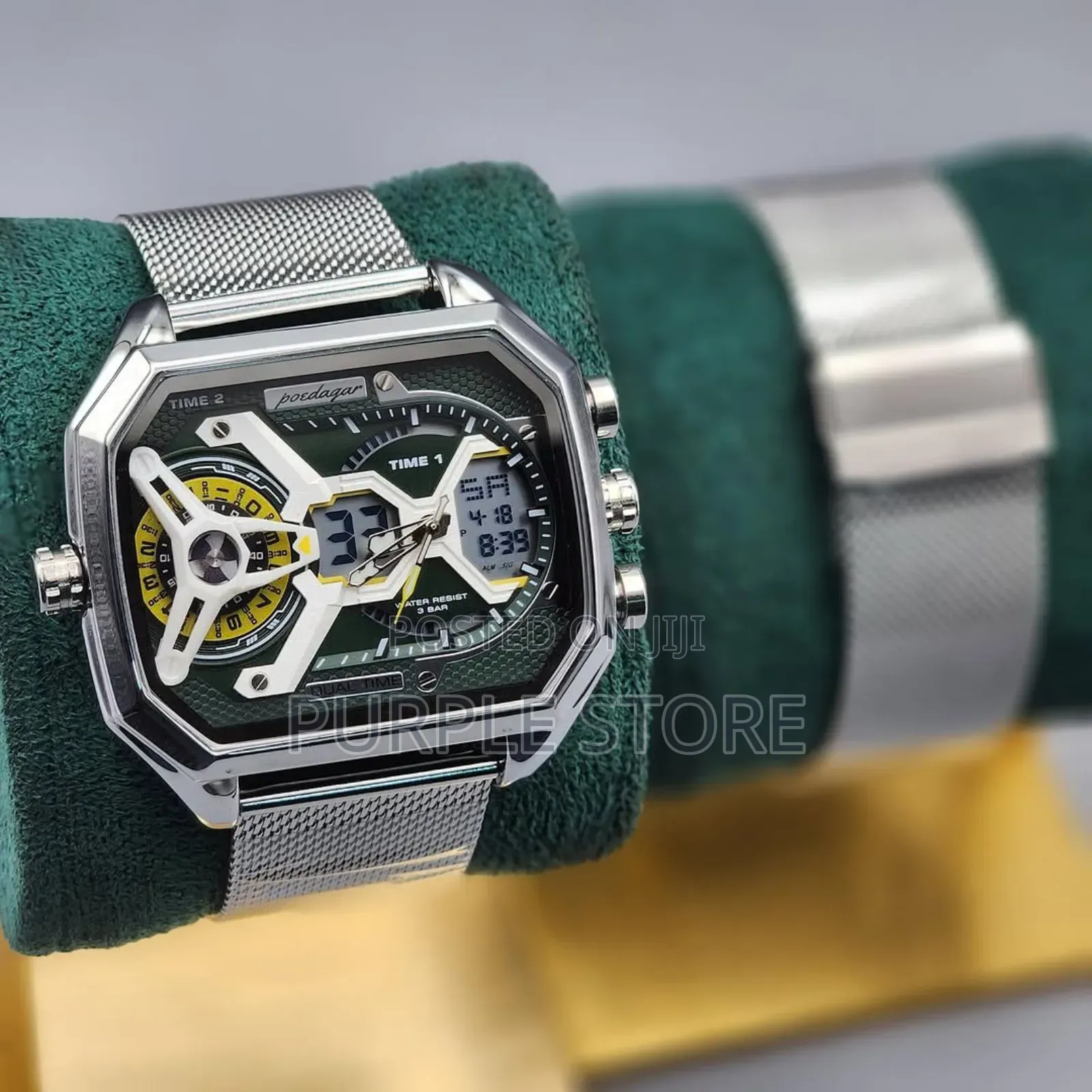 Poedagar Mesh Strap  Quality  Men's- Wristwatch