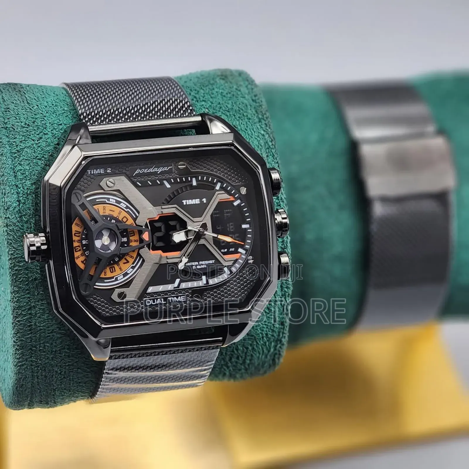 Poedagar Mesh Strap  Quality  Men's- Wristwatch