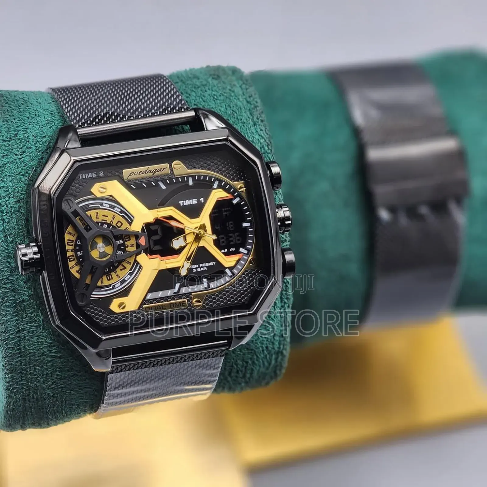 Poedagar Mesh Strap  Quality  Men's- Wristwatch
