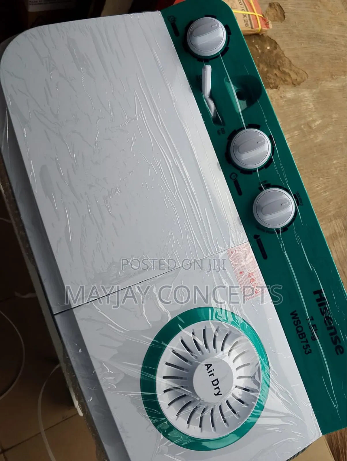 Hisense 7.5kg Twin Tub Washing Machine (Model: Wsqb753)