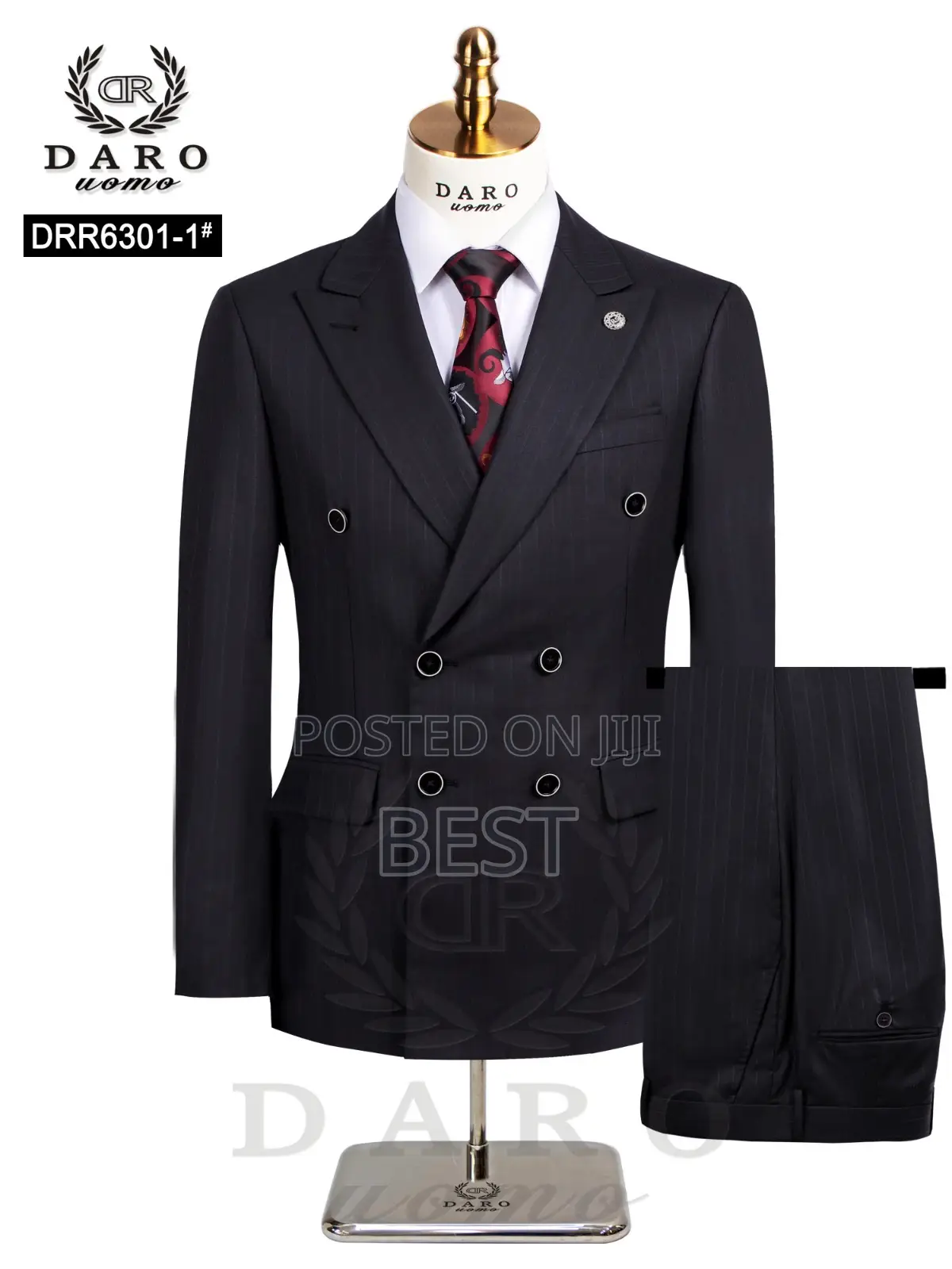 Men's Luxury Stripes Double Brested Turkey Suit