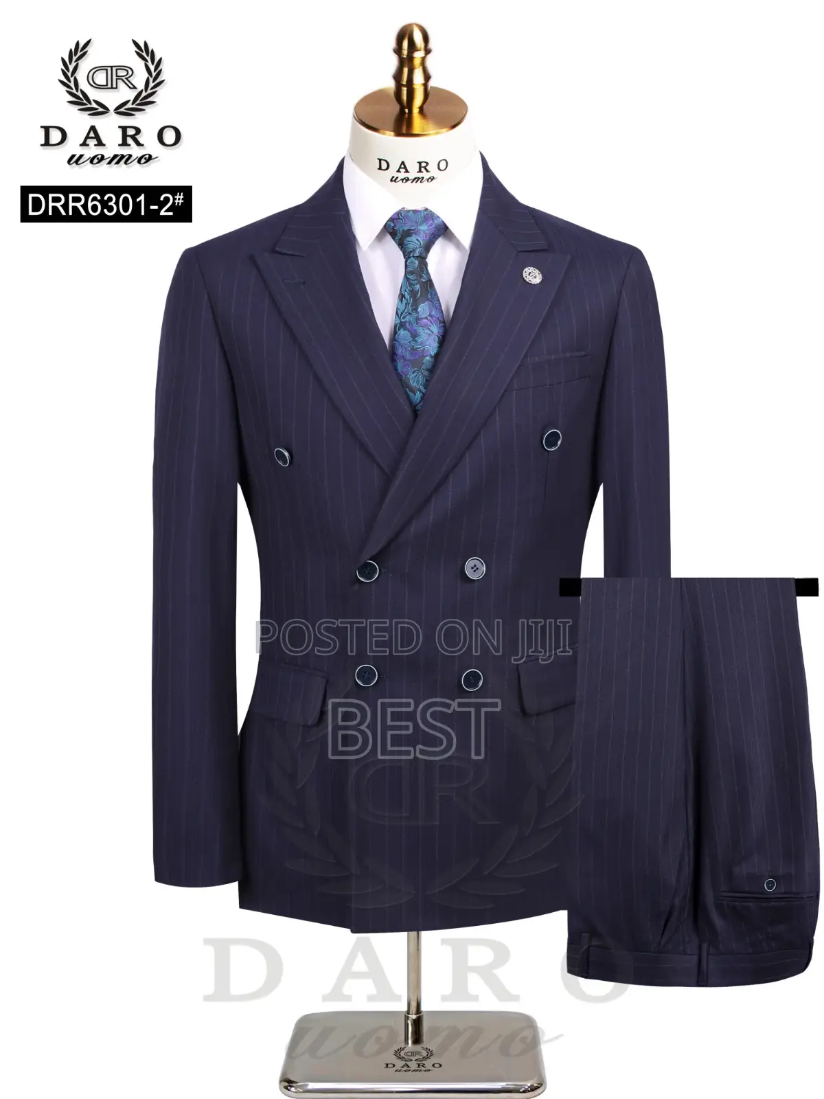 Men's Luxury Stripes Double Brested Turkey Suit