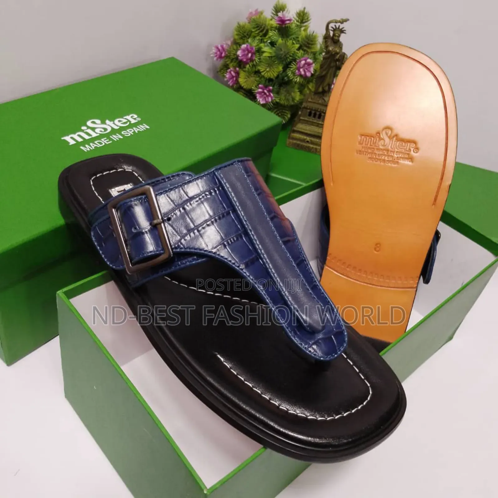 Simple and Quality Leather Mister Slippers