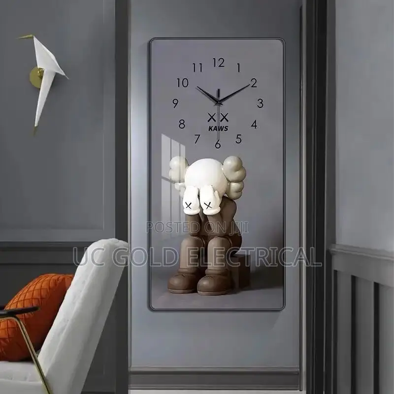 Creative Cartoon Bear Home Decor Wall Clocks Large Led Light