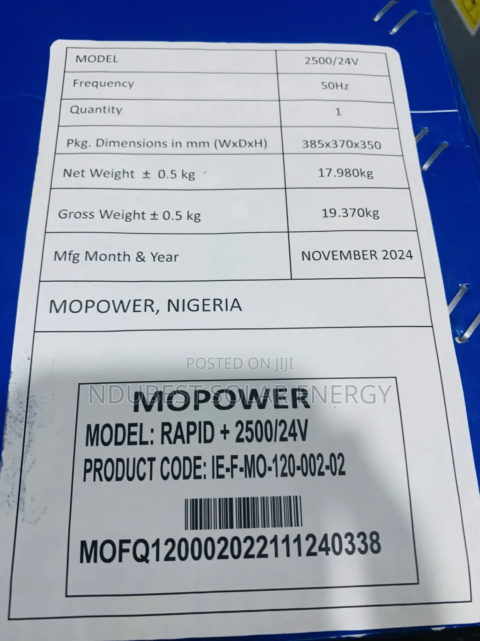2.5kva 24v Mopower Inverter