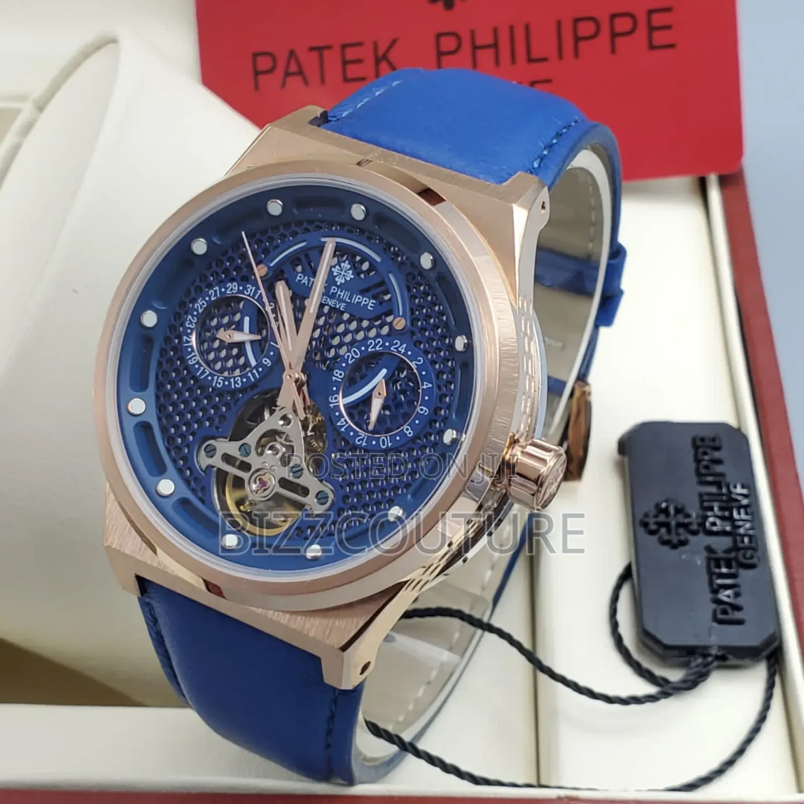 Original Patek Philippe Blue Genuine Leather Strap