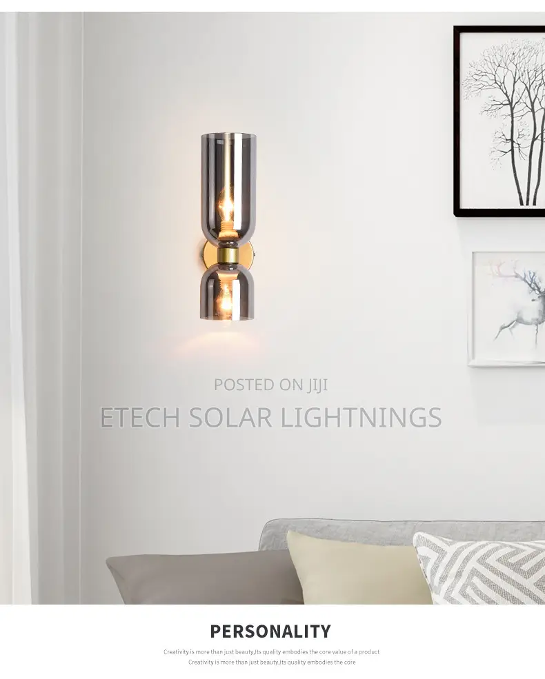 Modern Minimalist Glass Wall Creative Design Wall Light