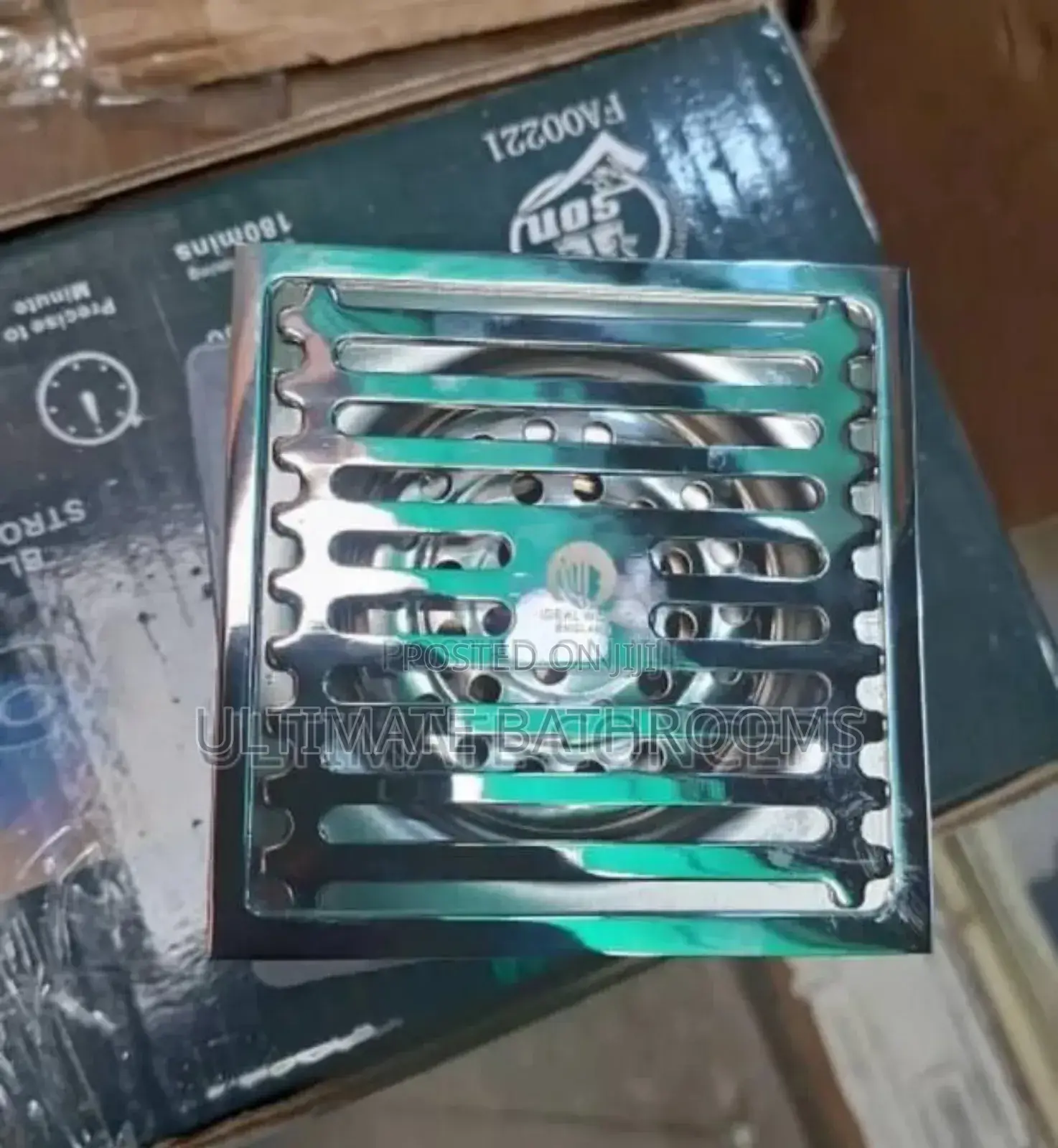 10x10cm Chrome Bathroom Floor Drain