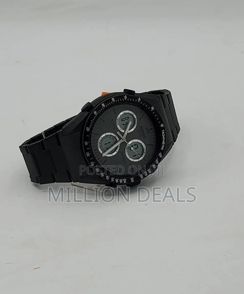 Sport Watch Luminous Wrist Bracelet Tpu Strap - Black