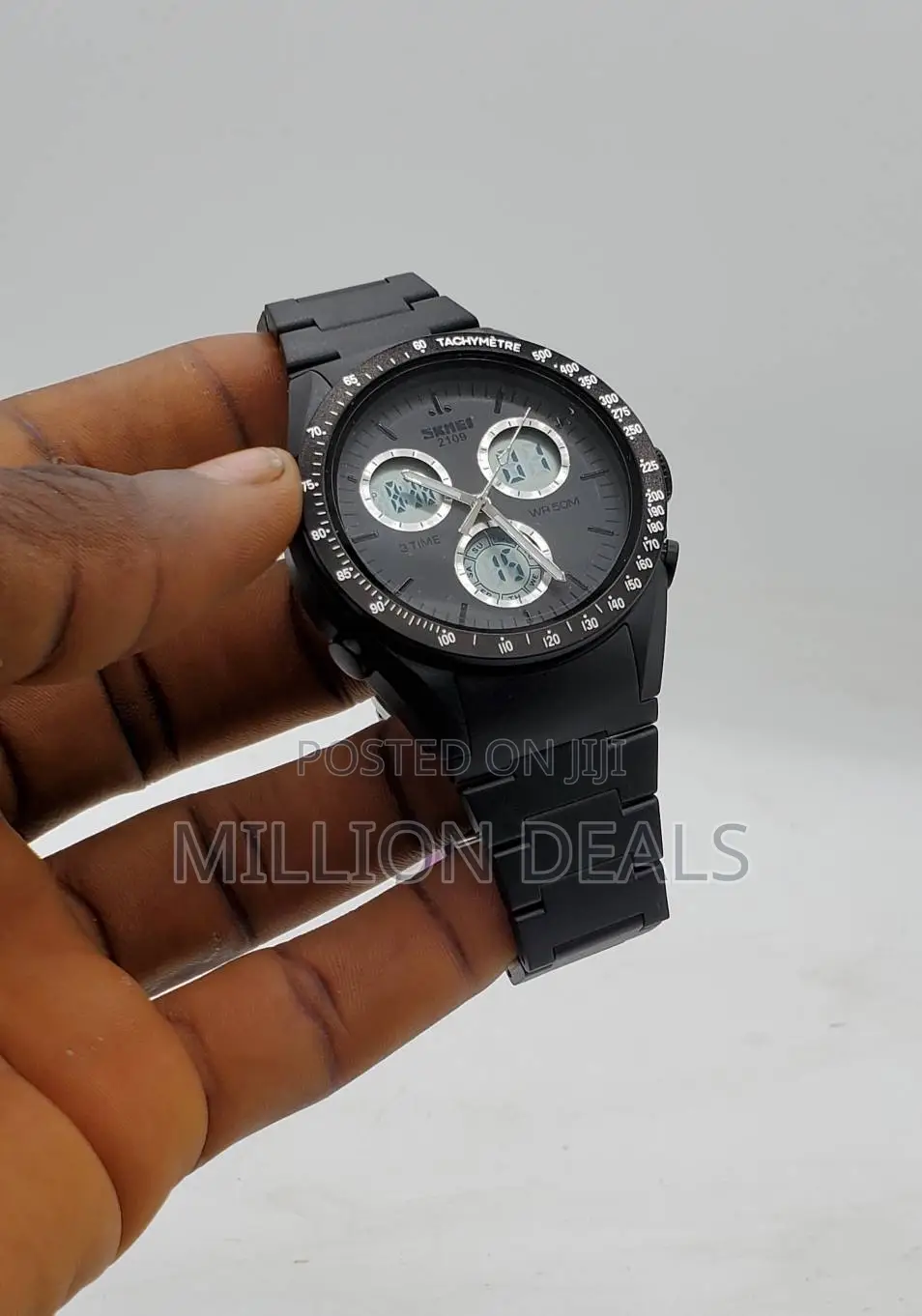 Sport Watch Luminous Wrist Bracelet Tpu Strap - Black