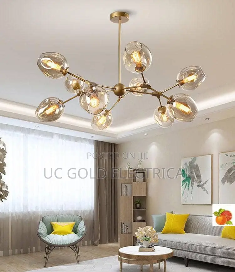 Retro Living Room Molecular Chandelier Atmospheric Living