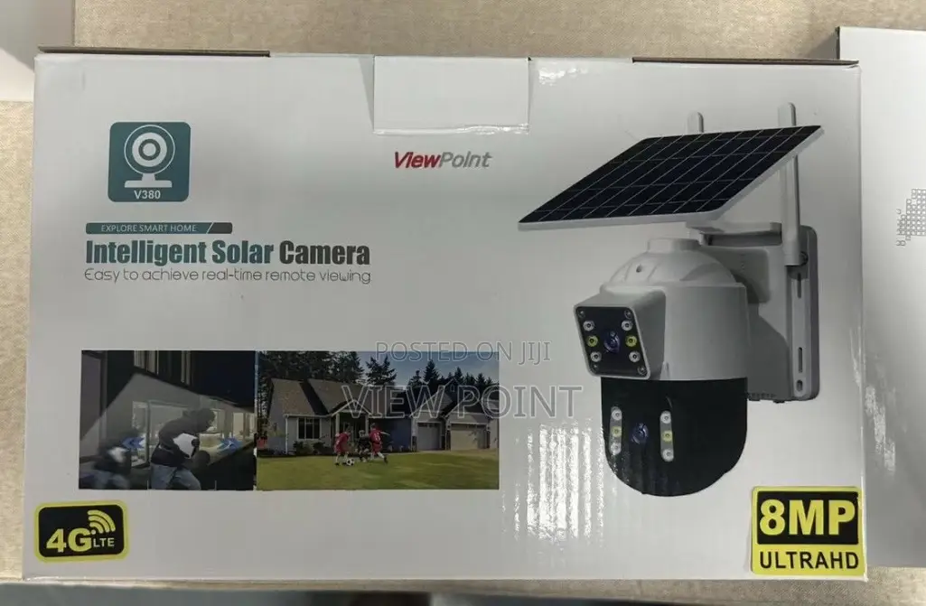 V380 Pro Smart Digital Solar Cctv Dual Lens Ptz 8mp