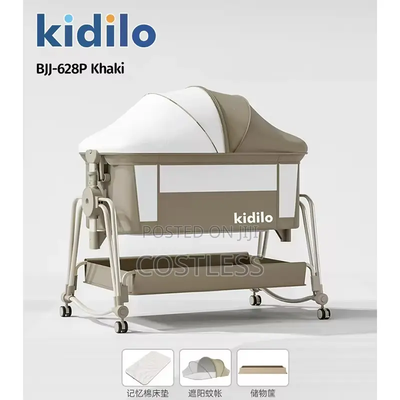Luxury Foldable Modern Bedside Crib Bed With Mosquito Net