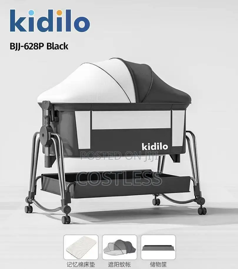 Luxury Foldable Modern Bedside Crib Bed With Mosquito Net