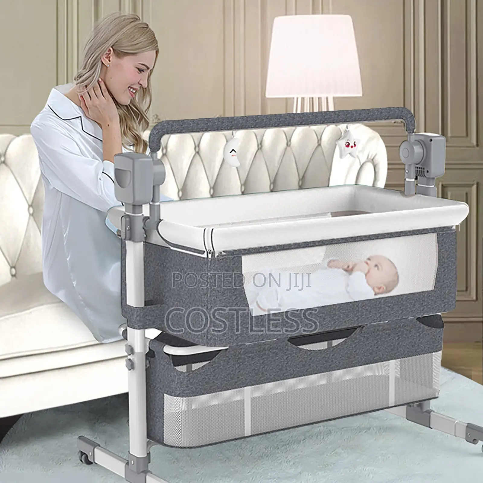 Kidilo Foldable Crid Side Baby Bed
