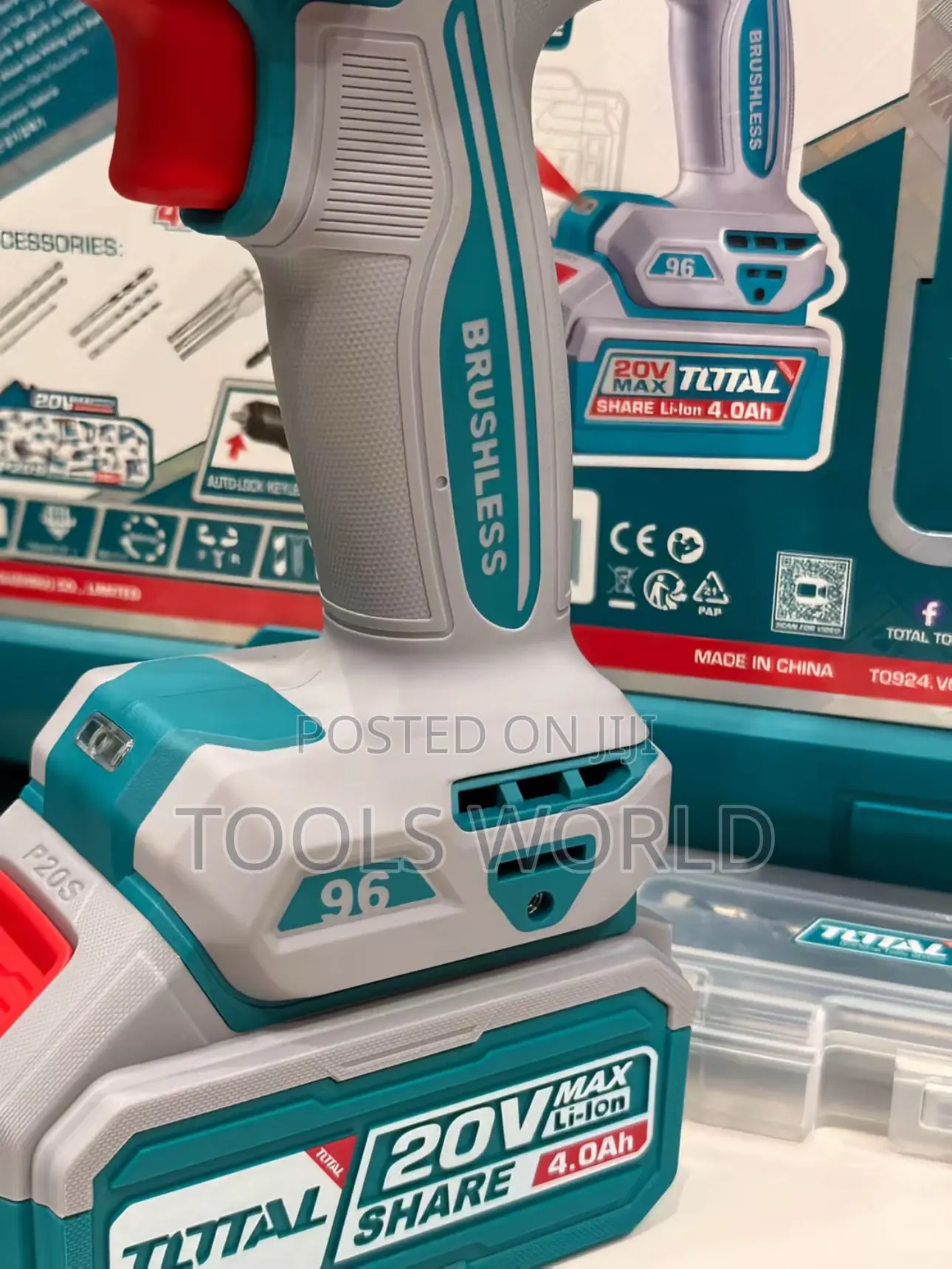 Total 20v Compact Brushless Impact Drill 96n.M