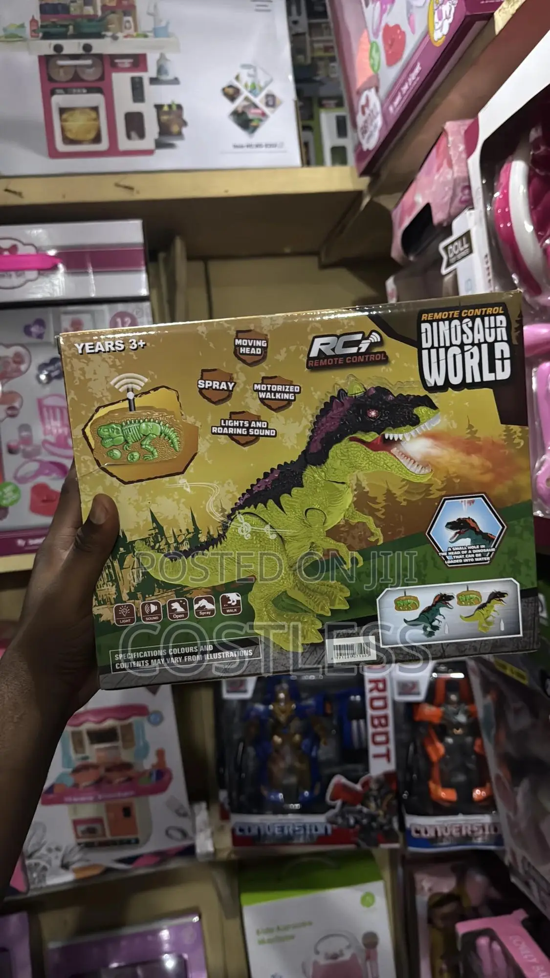 Remote Control Fire Dinosaurs Battery Operated Toy