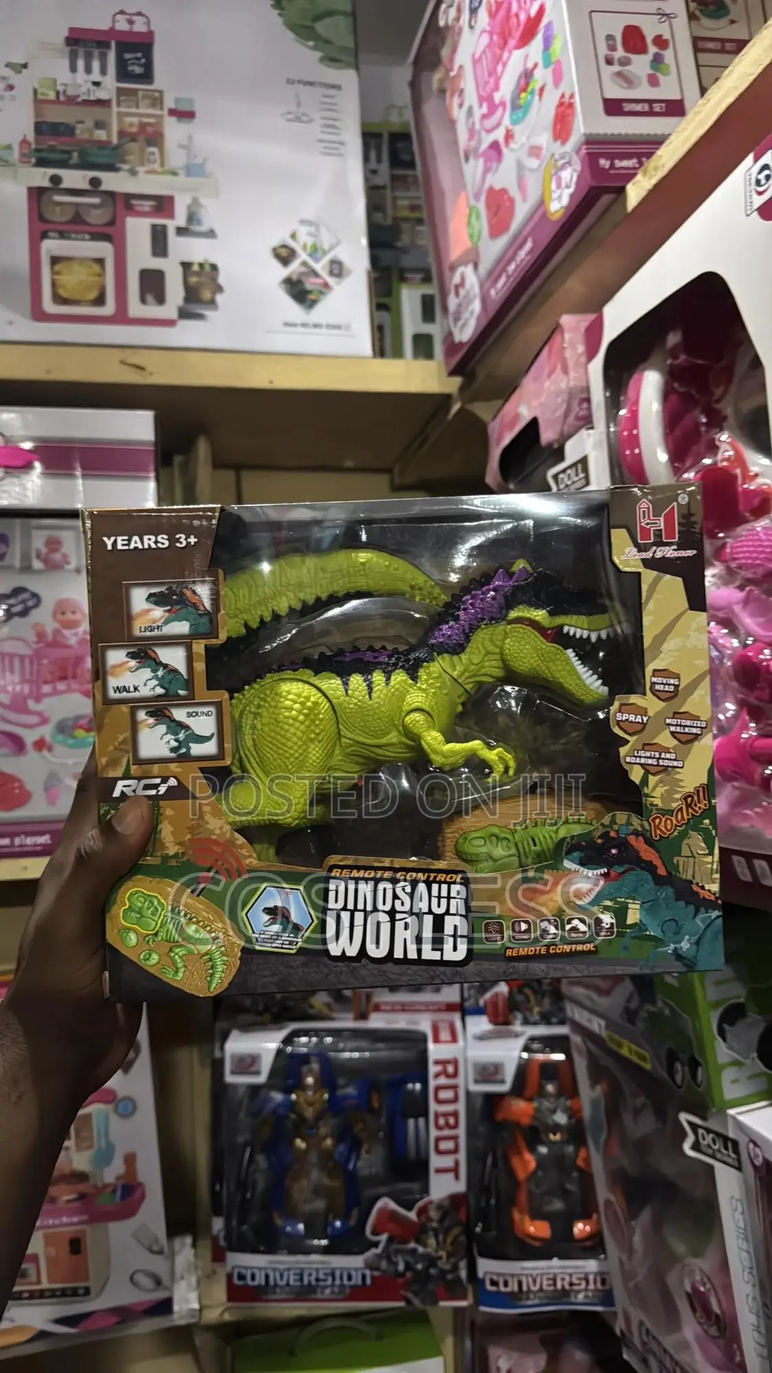 Remote Control Fire Dinosaurs Battery Operated Toy