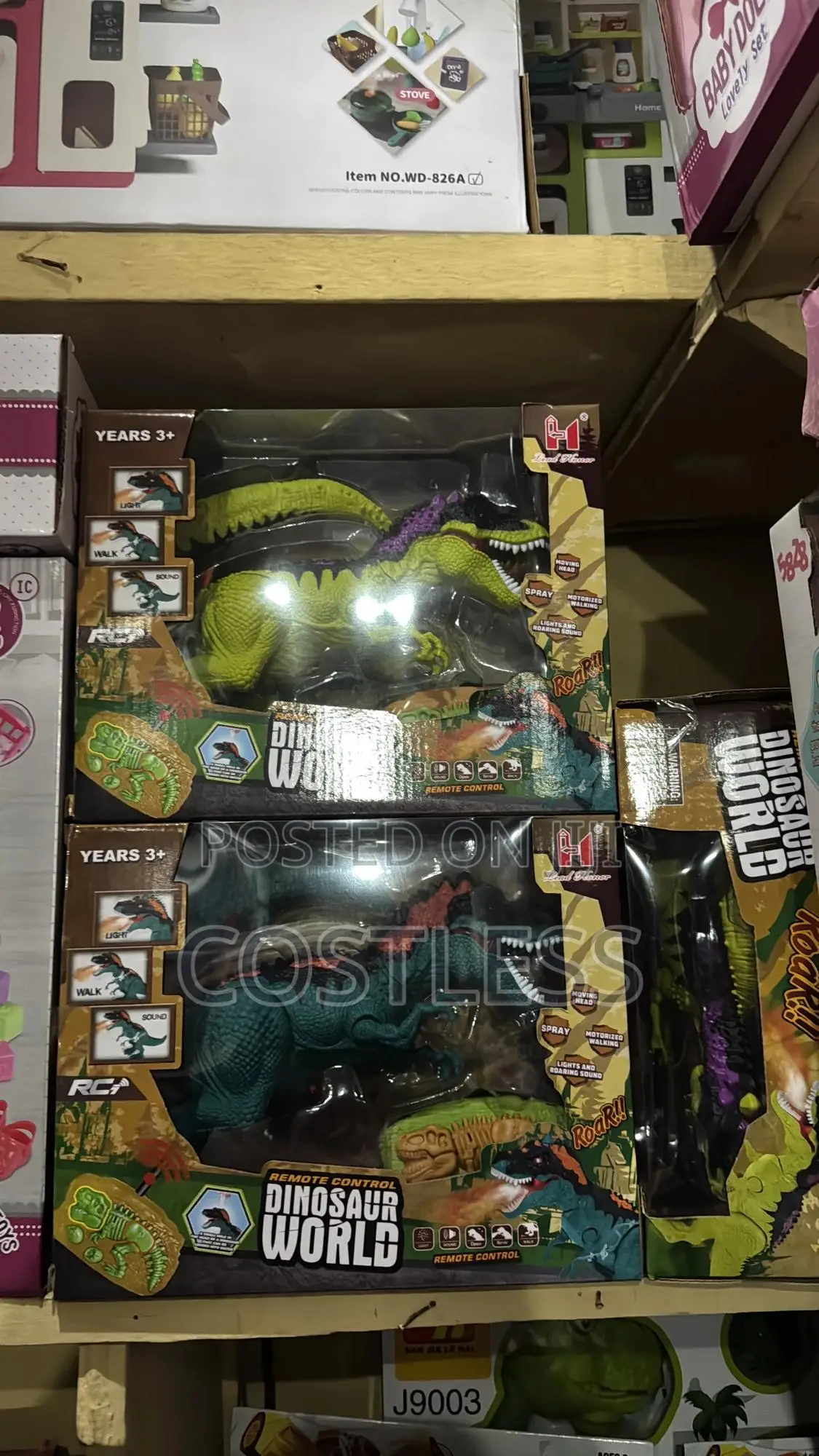 Remote Control Fire Dinosaurs Battery Operated Toy