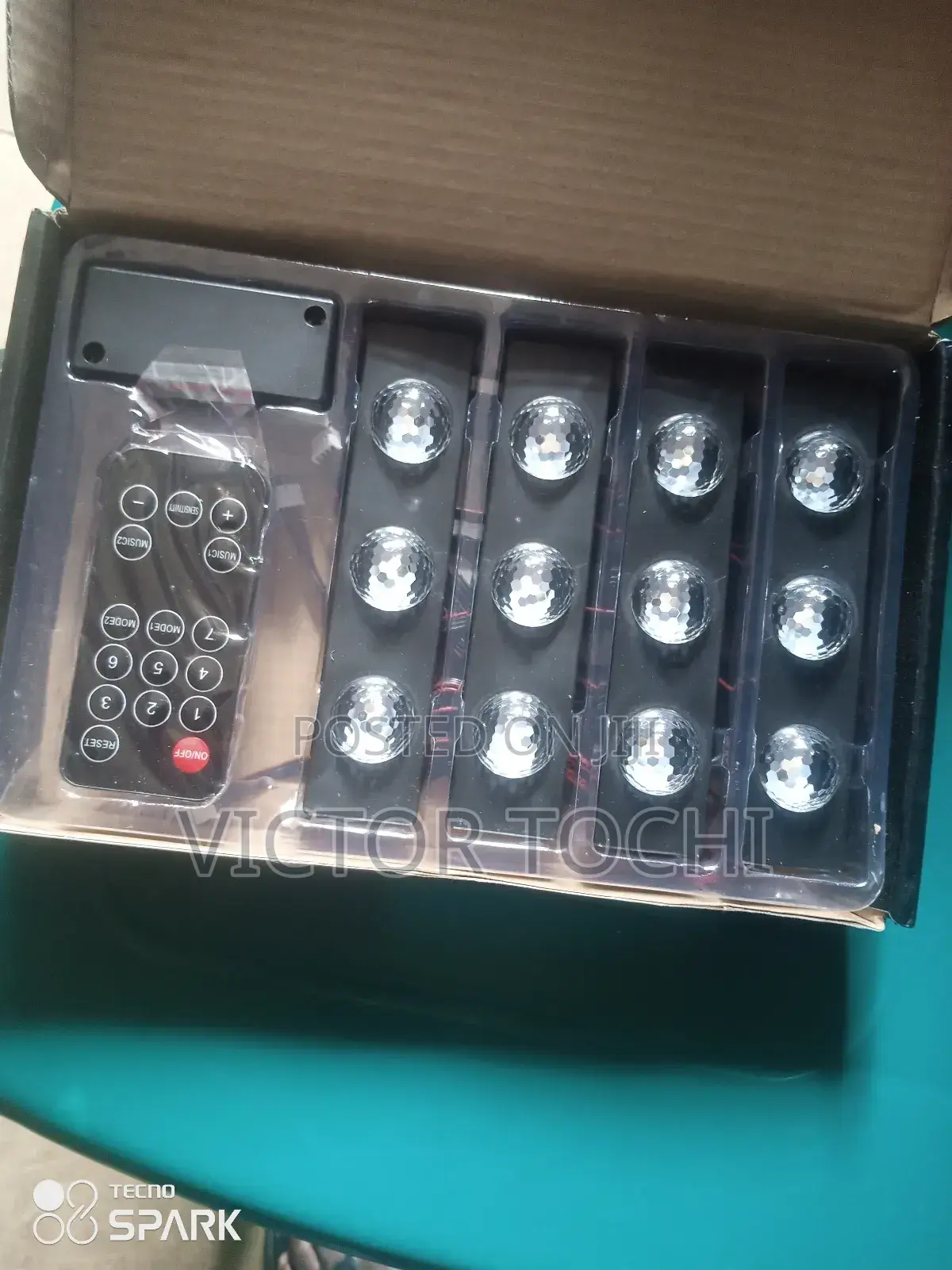 Car Interior Floor Crystal Led Light With Remote Control