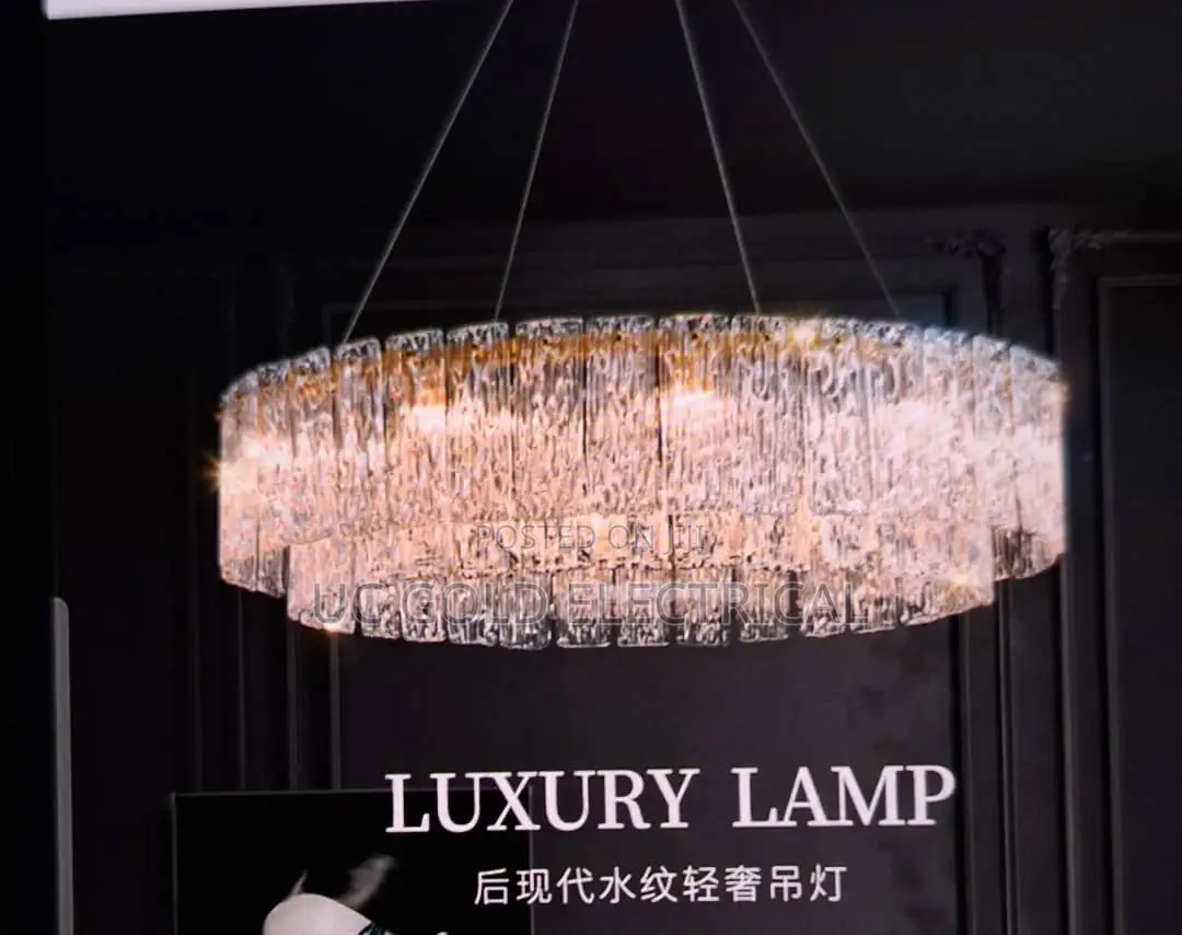 Modern Creative Water Ripple Glass Pendant Light Luxurious