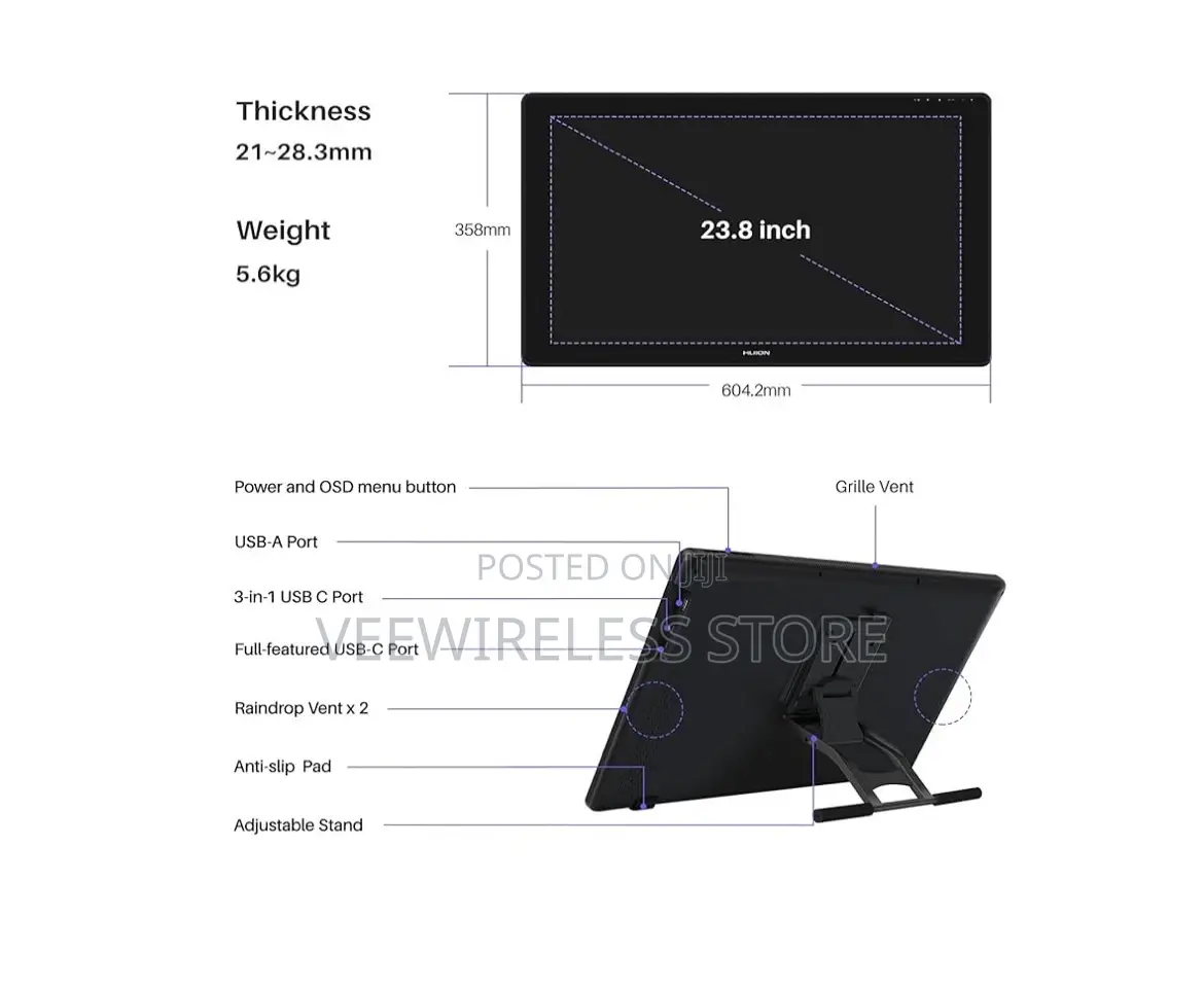 Huion Kamvas 24 Plus 2. QHD Graphic Drawing Tablet