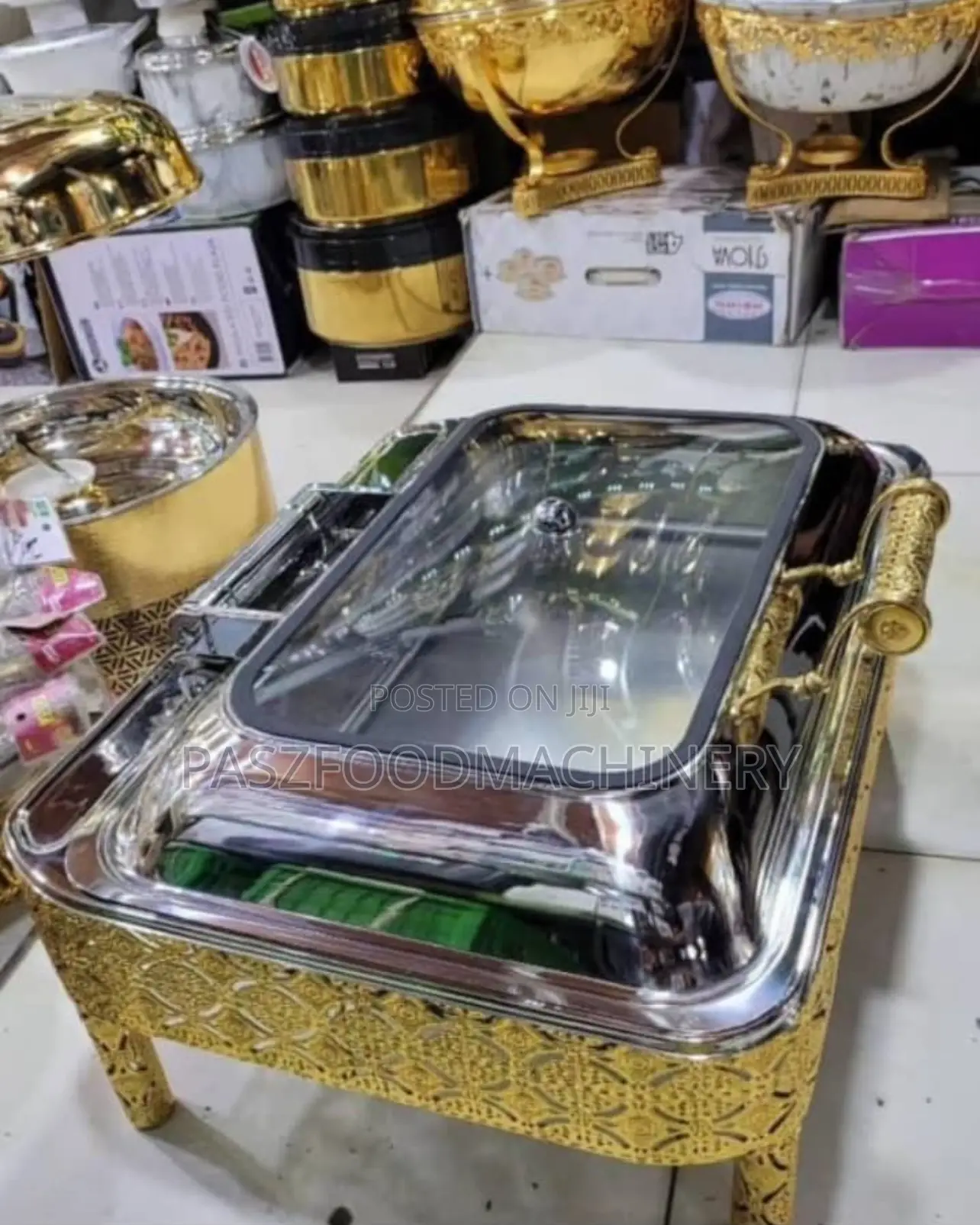 Luxury Stainless Steel Oblong Chafing Dish