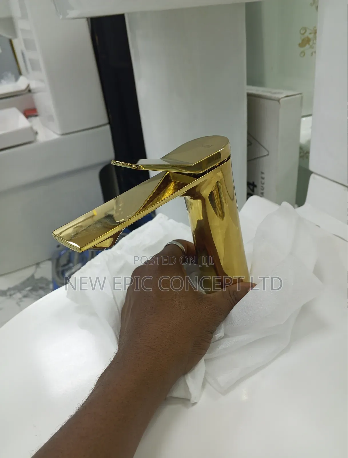 Gold Basin Mixer Tap