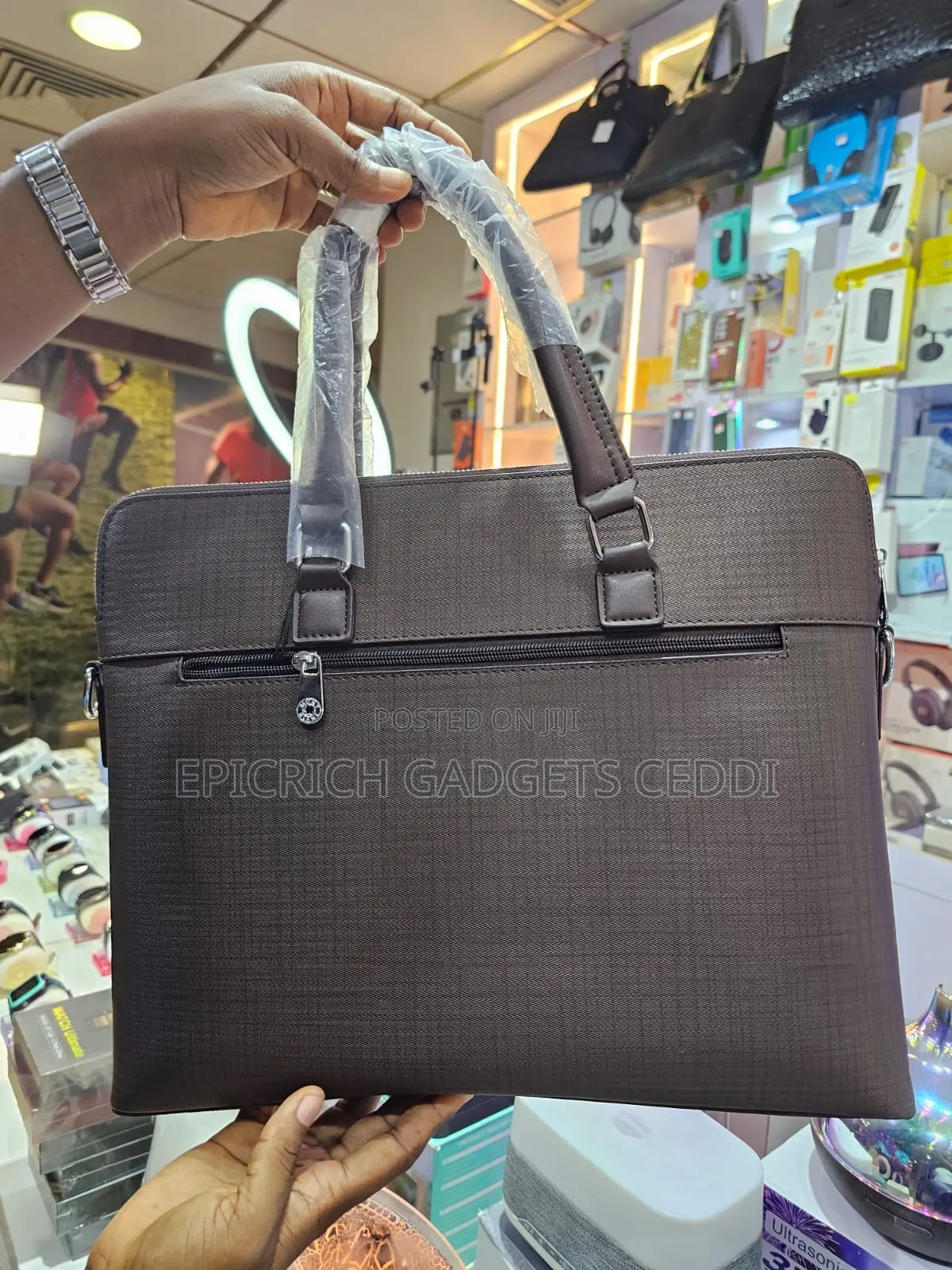 Mont Blanc Leather Laptop Bag