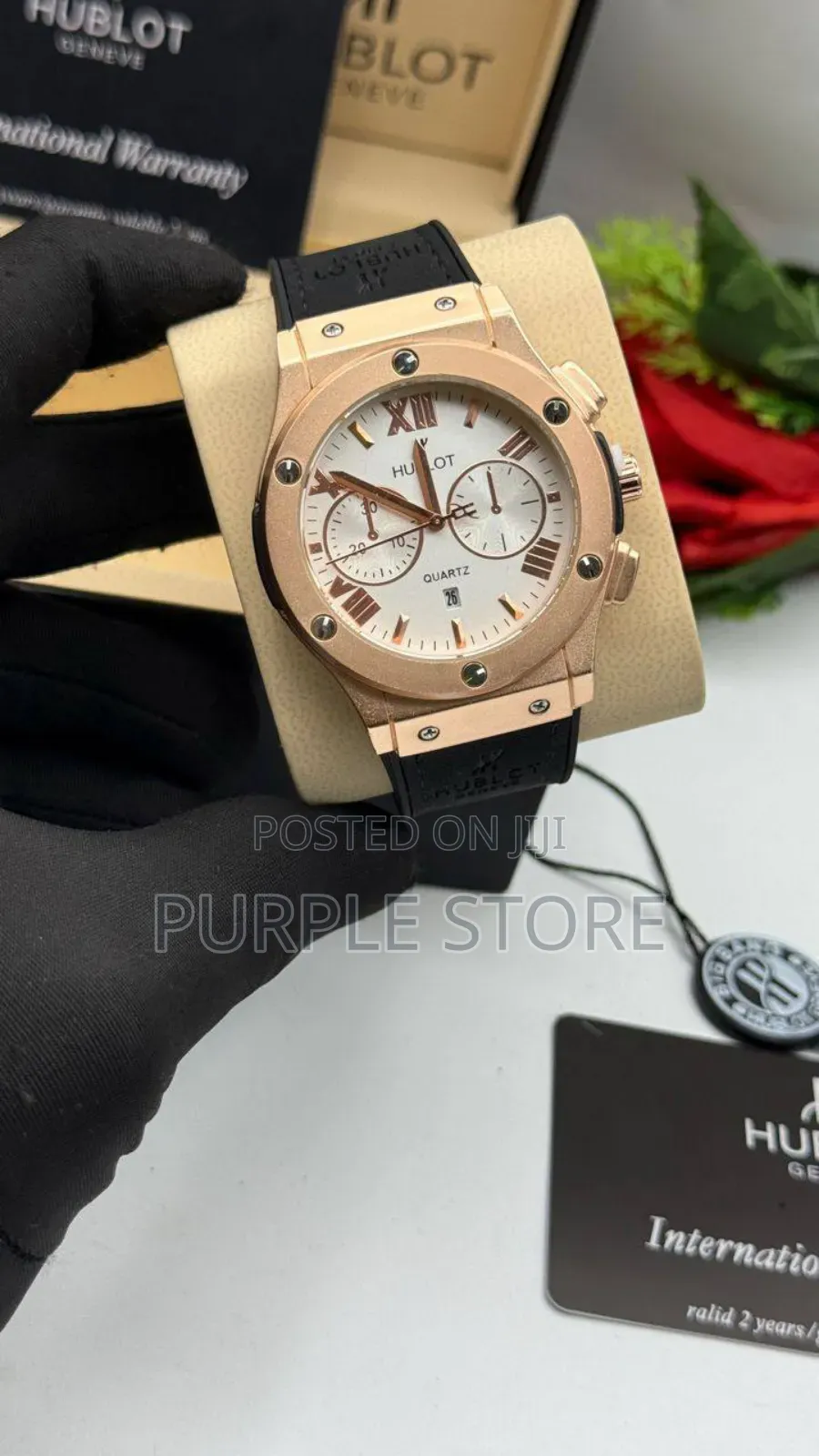 Hublot Leather-Watch-Black-Leather-for-Men