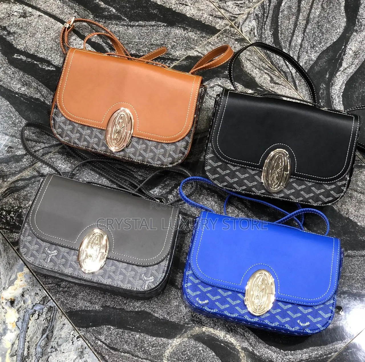 Goyard Quality Luxury Men Genuine Leather Crossbag