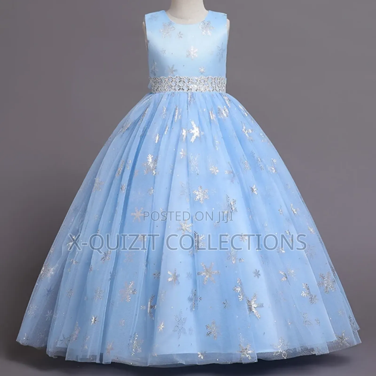 Metallic Silver Print Dress (9y-13y)