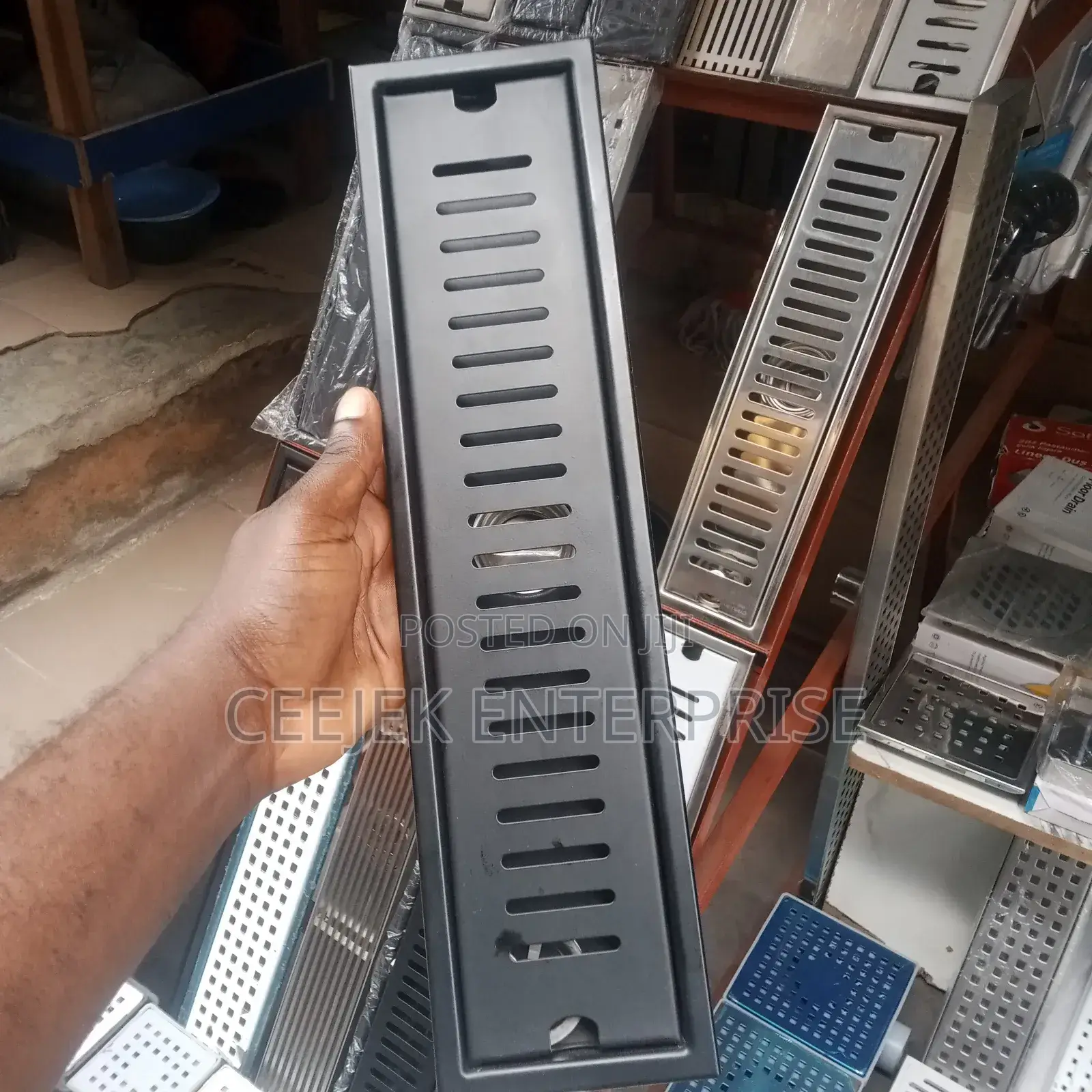 40cm Black Floor Drain