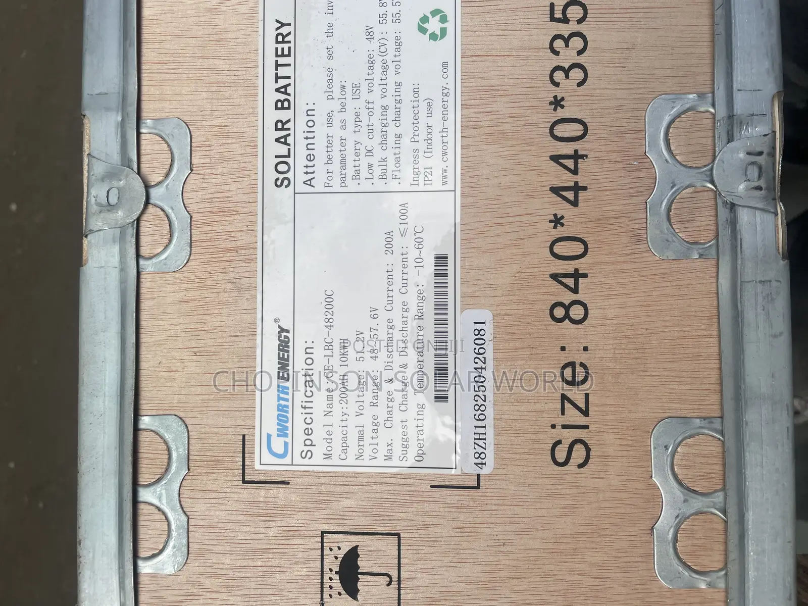 Solar Energy Cworth Lithium Iron Battery