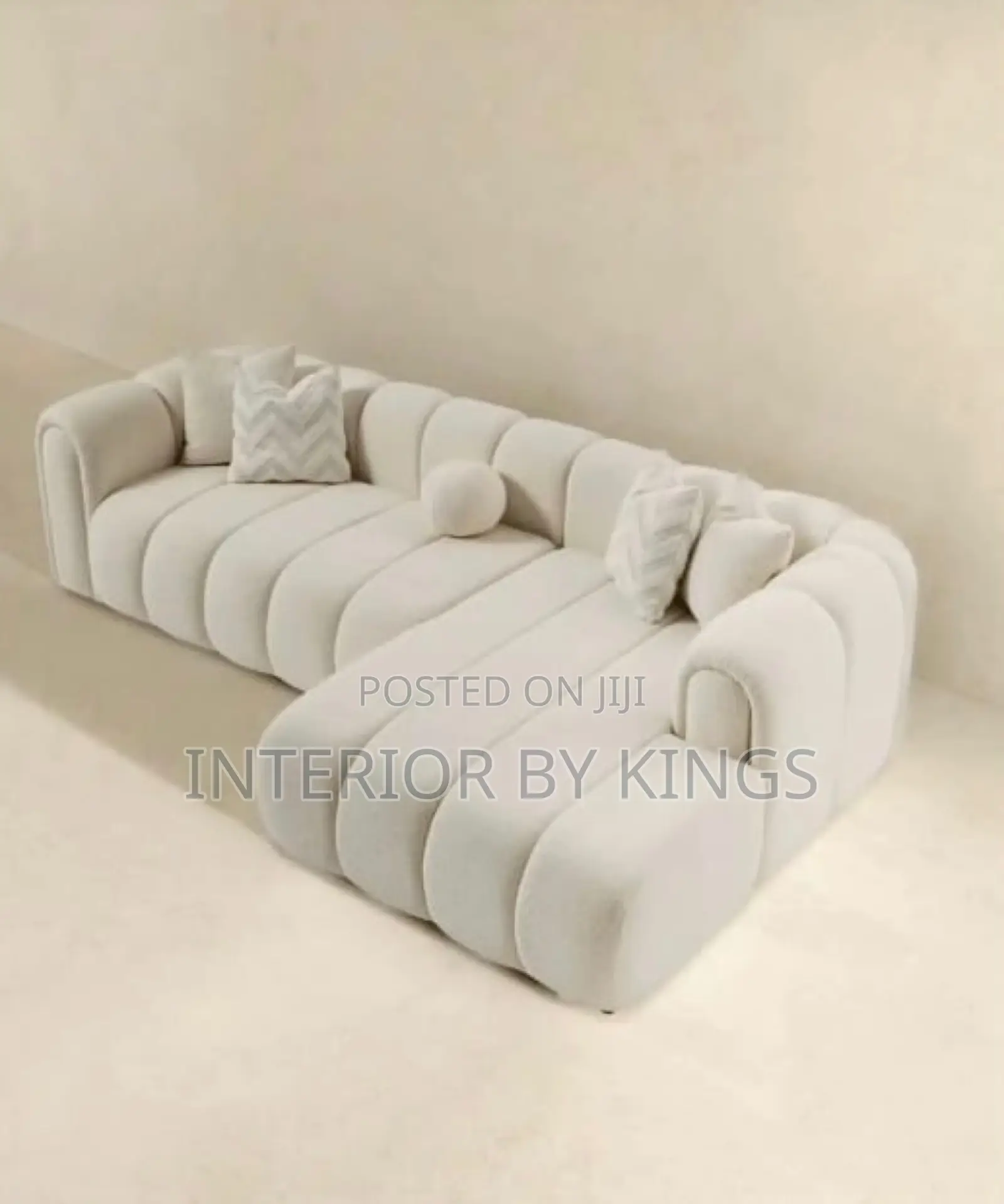 L-Shaped Fabric Sofa Can Be Made in Colors of Your Choice