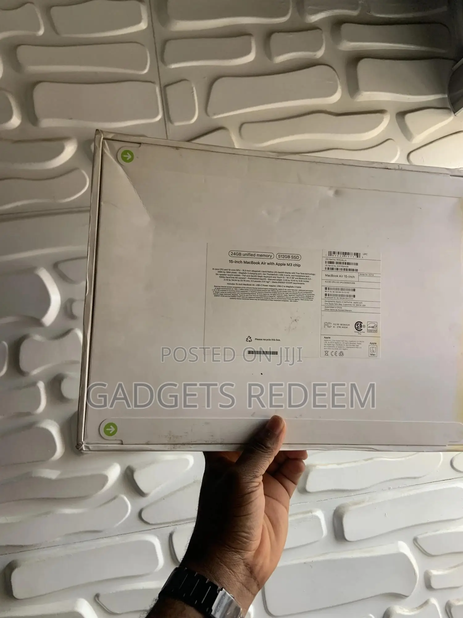 New Laptop Apple MacBook Air 2024 M3 15-Inch 24GB Apple M3 SSD 512GB