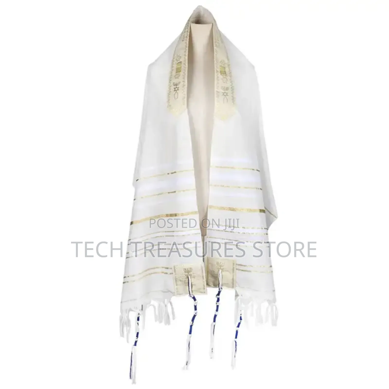 Jewish Talit Prayer Shawl Gold