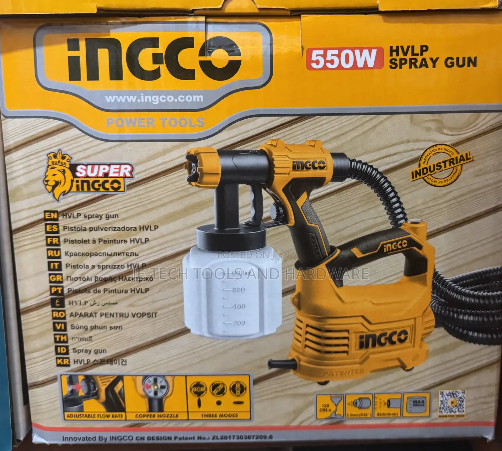 Ingco Plug and Spray Ingco 550w HVLP Spray Gun.