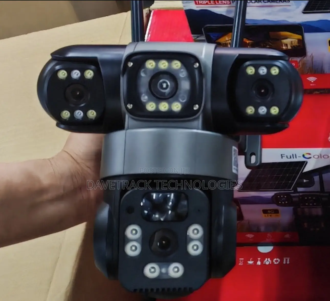 V380 Pro 3 Lens 4g Solar Camera 8mp