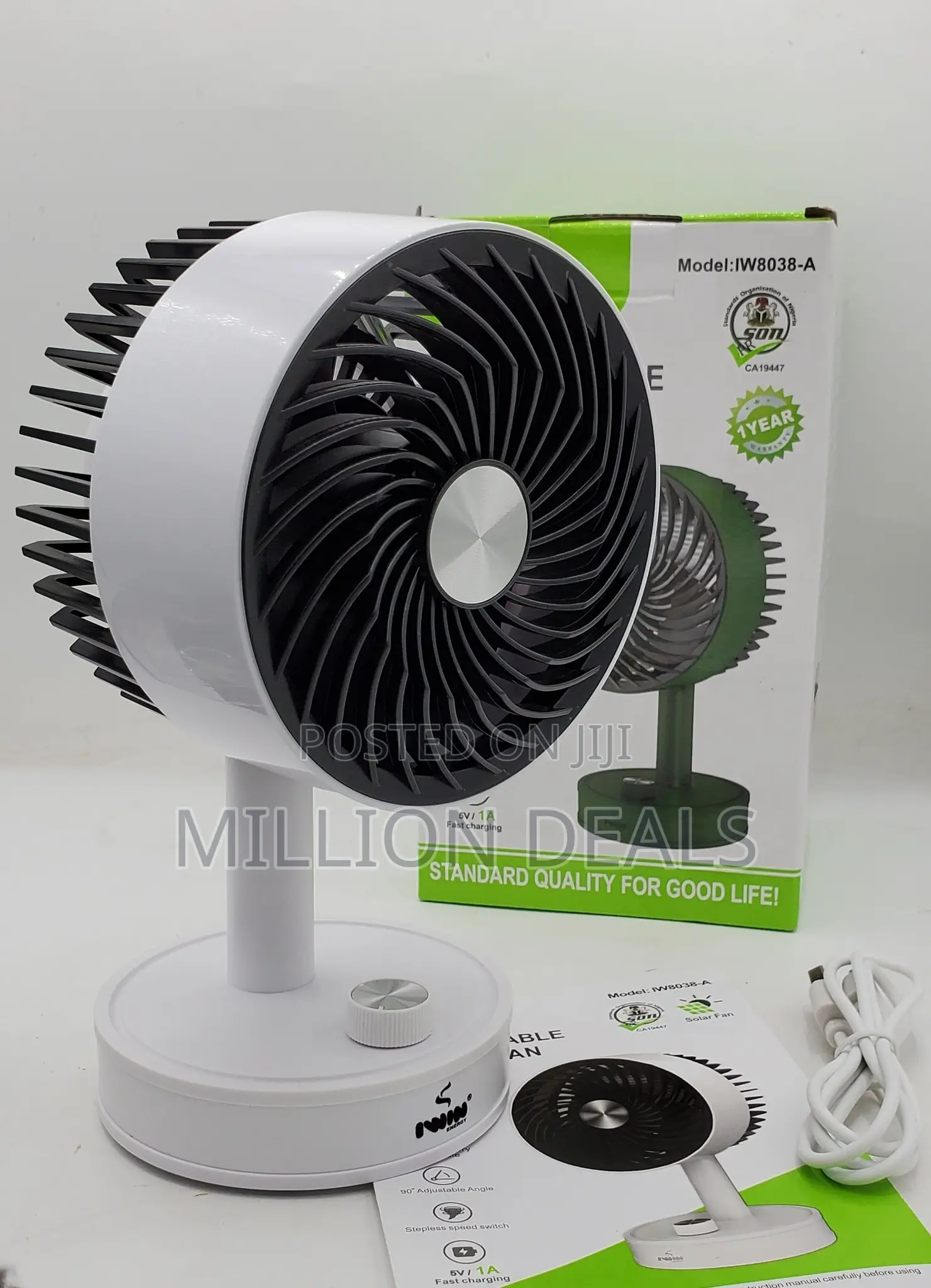 Rechargeable 5 Inches Desktop Fan