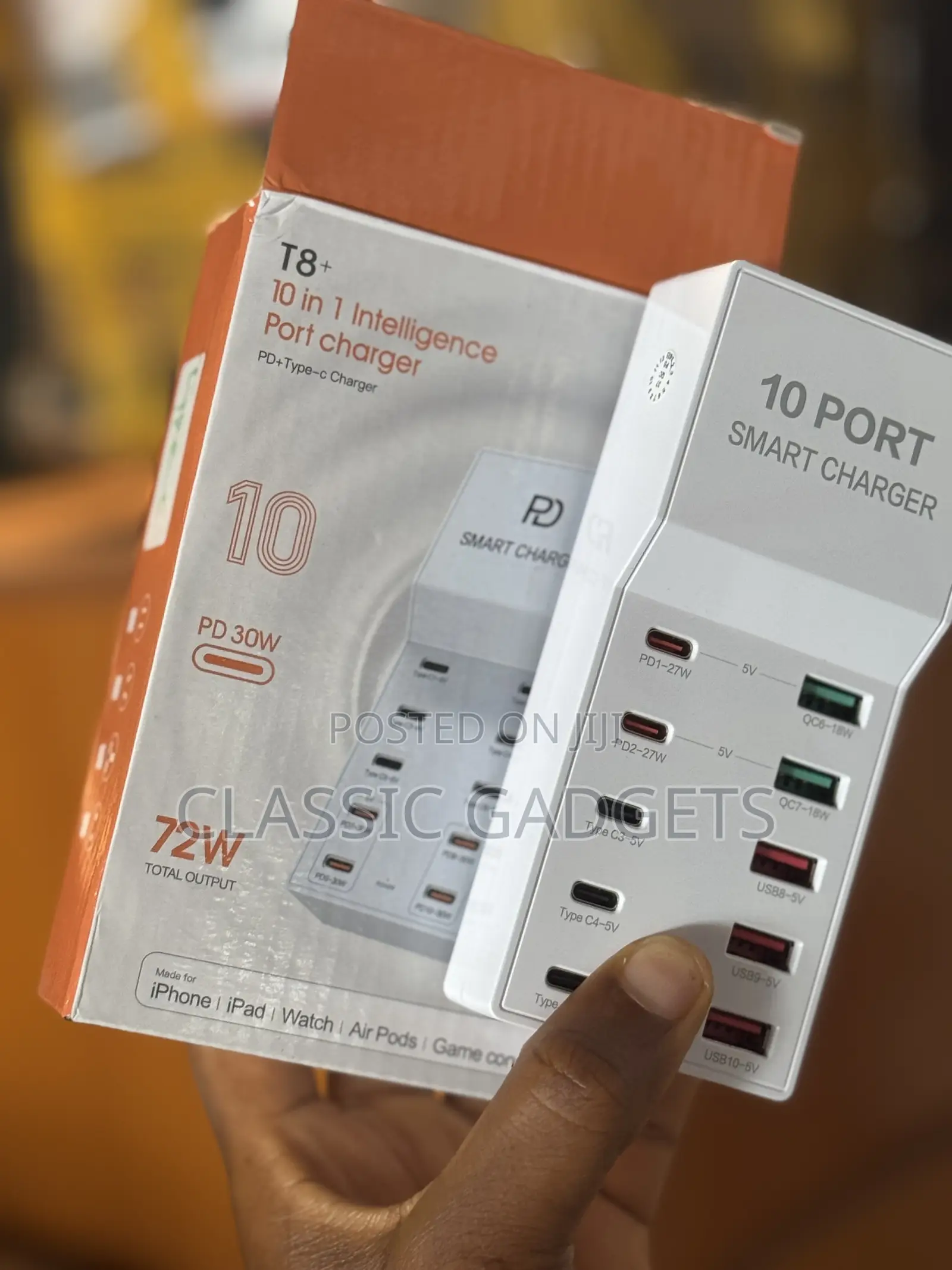10 Ports Usb and Usb -C 72w Charging Station With