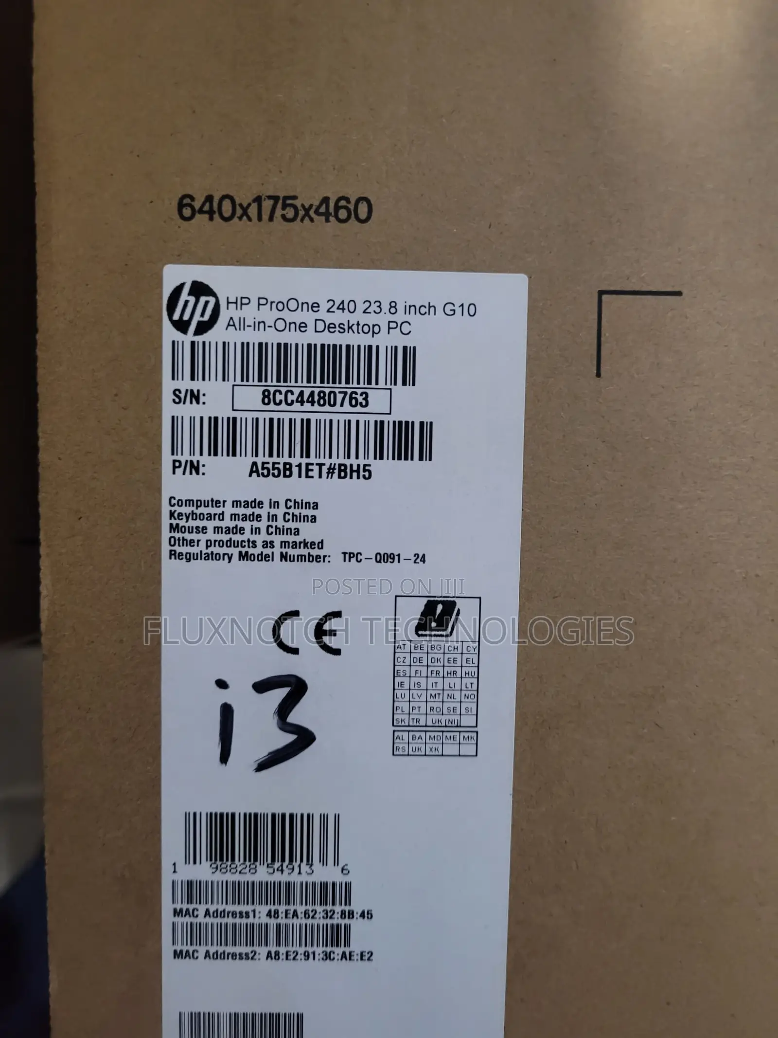 New HP ProOne 240 G10 All-in-One 8GB Intel Core i3 SSD 512GB