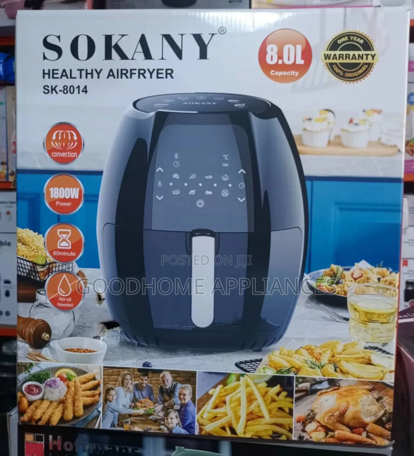 Sokany 8l Air Fryer 1000w