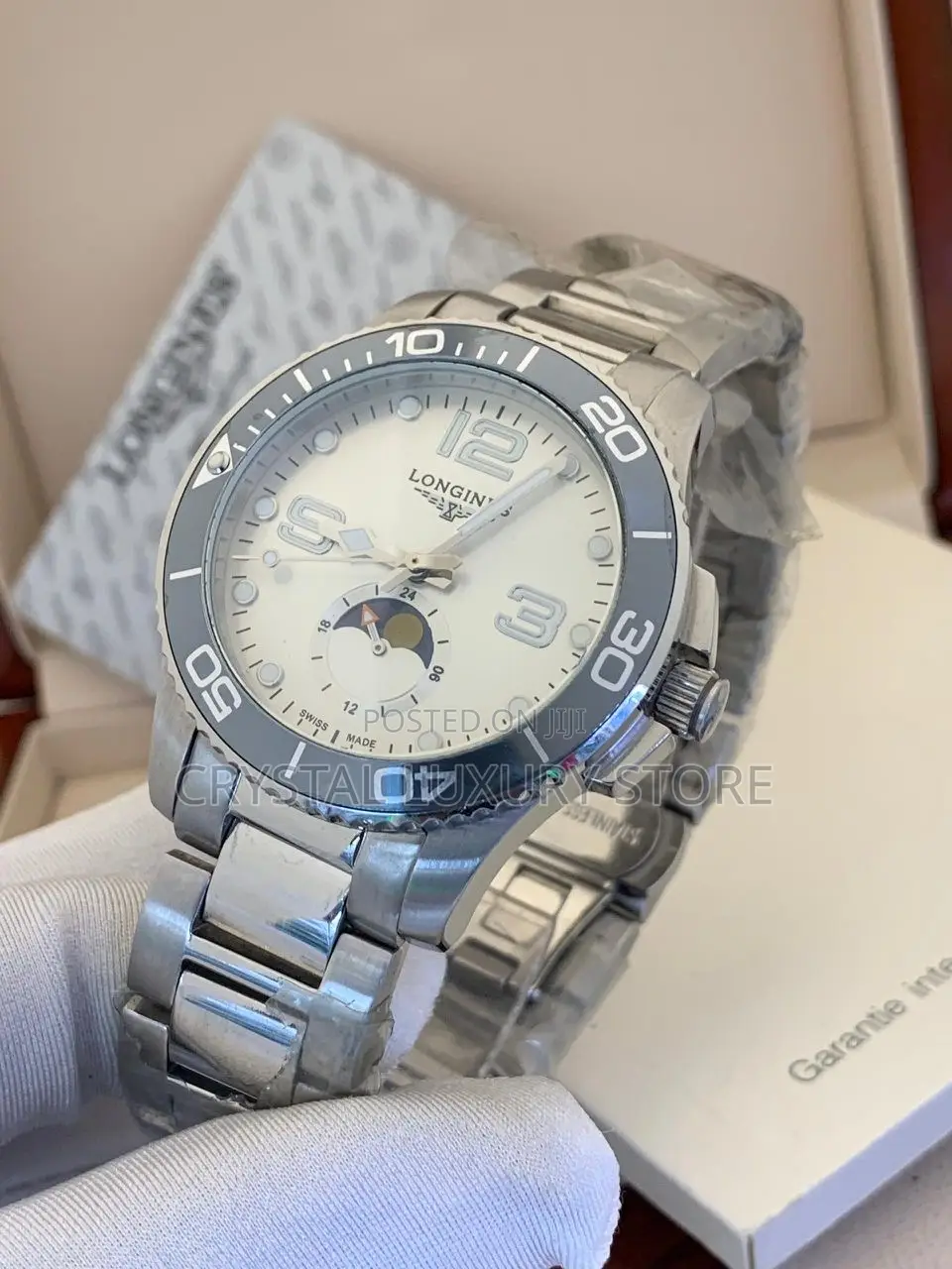 Longines Quality Luxury Men Chain Strap Wristwatch