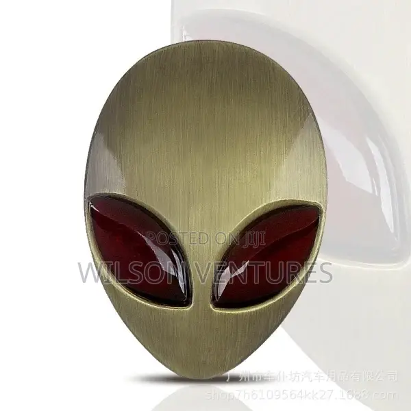 Car 3d Metal Alien Styling Sticker Logo Badge
